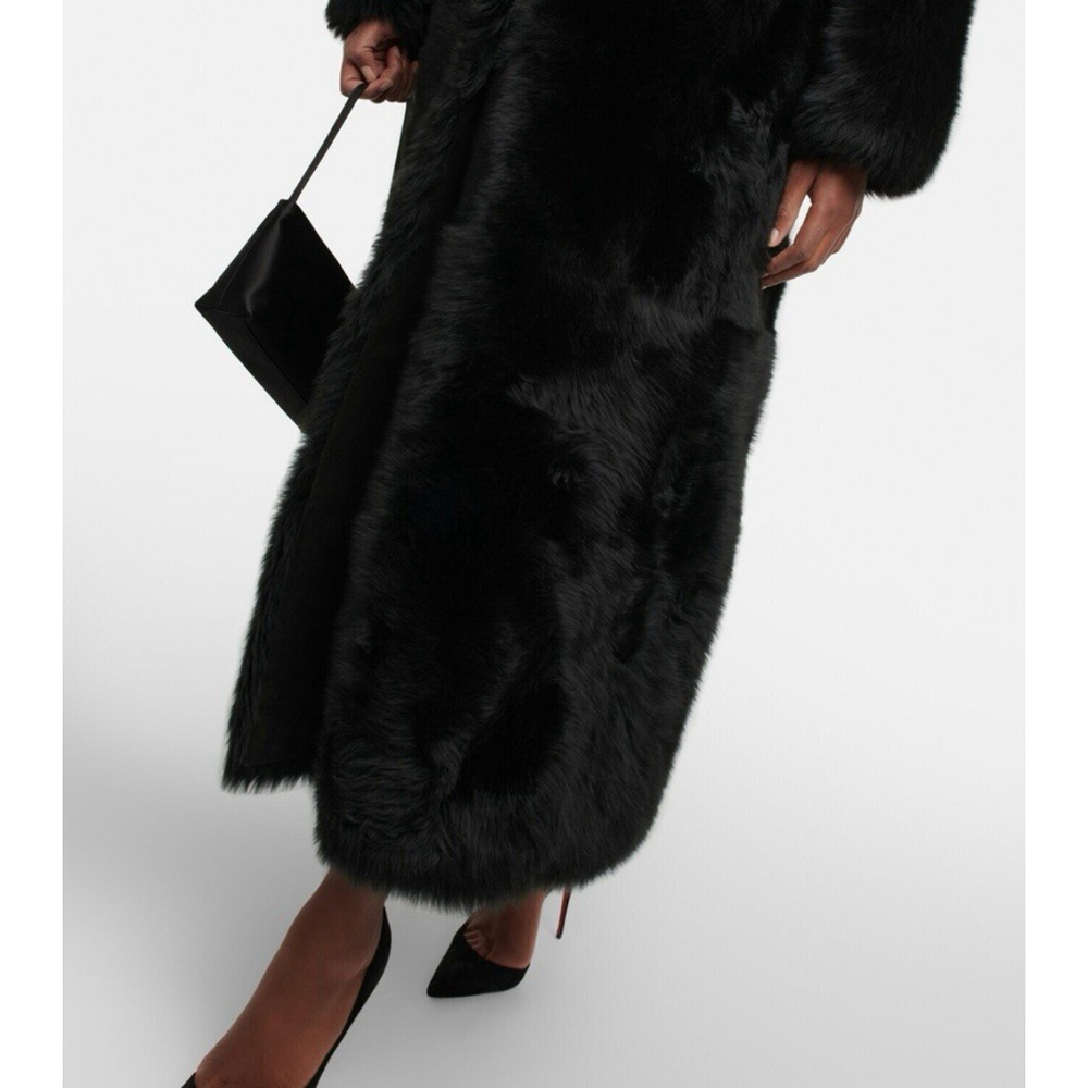 NWT $4495 Nili Lotan Damien Shearling Toscana Coat Size Large Oversized Luxury - Picture 8 of 16